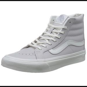 Vans Slim Zip Sk8 Hi, Dove Gray Leather
